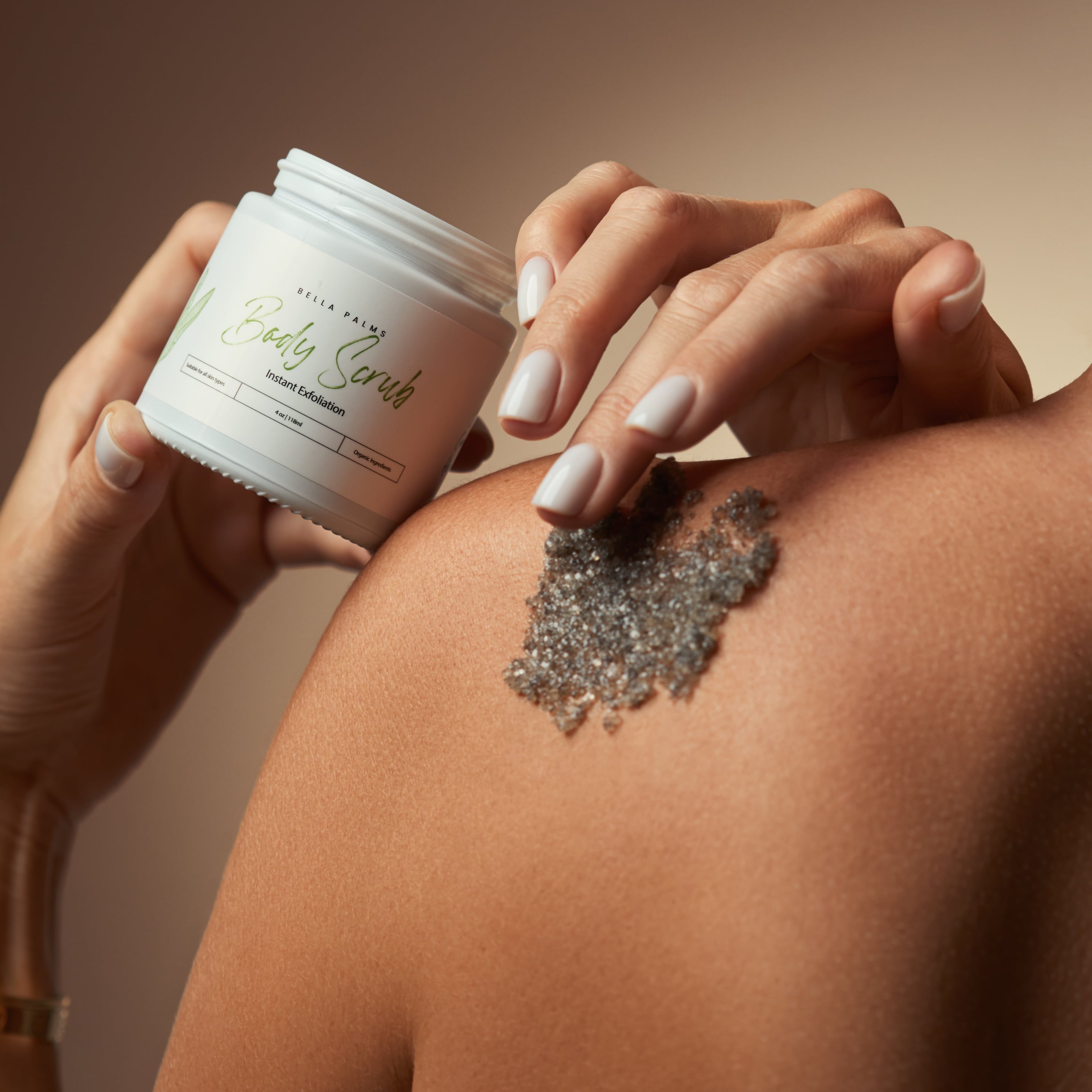 Bella Palms Body Scrub Texture on Model